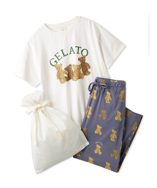 gelato pique(gelato pique)/【ラッピング済み】ベアワンポイントTシャツ＆ロングパンツSET/MIX