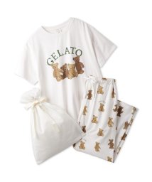 gelato pique(gelato pique)/【ラッピング済み】ベアワンポイントTシャツ＆ロングパンツSET/OWHT