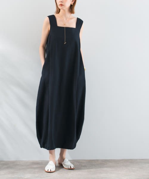 URBAN RESEARCH ROSSO(URBAN　RESEARCH　ROSSO)/le　SEERSUCKER COCCON DRESS/NAVY