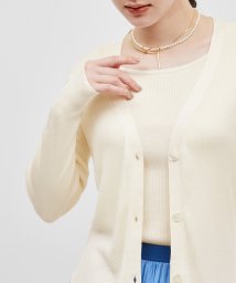 ROPE'/【WEB限定】Washable Silk Vネックリブロングカーデガン/506083835