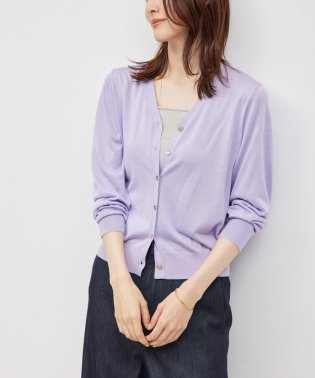 ROPE'/【WEB限定】Washable Silk Vネックカーディガン/506083836