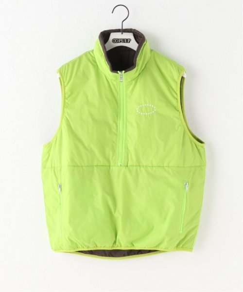 PULP(パルプ)/【AFB / エーエフビー】REVERSIBLE NYLON PO VEST/グリーンA