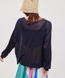 ROPE'(ロペ)/【WEB限定】Washable Silk シアーワイドプルオーバー/ネイビー（40）