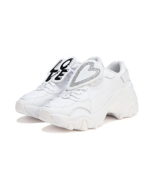 PUMA(プーマ)/ウィメンズ パルサー ウェッジ バッジ スニーカー/PUMAWHITE-PUMAWHITE-PUMABLACK