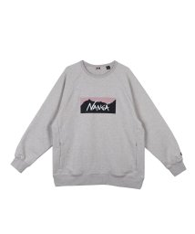 NANGA(ナンガ)/ NANGA ナンガ トレーナー スウェット エコ ハイブリット ボックスロゴ メンズ ECO HYBRID BOX LOGO SWEATSHIRT ホワイト /ライトベージュ