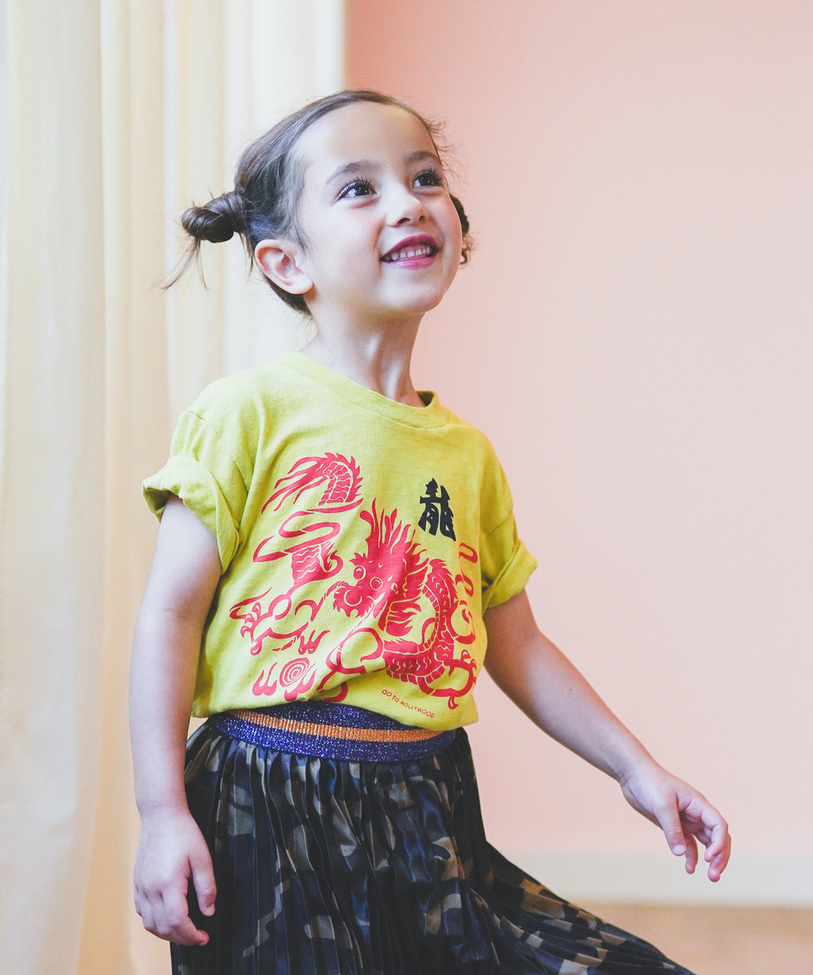 GOTOHOLLYWOOD ゴートゥーハリウッド GO TO HOLLYWOOD ドラゴン Tシャツ イエロー 140cm GOTOHOLLYWOOD ゴートゥーハリウッド GO TO HOLLYWOOD ドラゴン Tシャツ イエロー 140cm