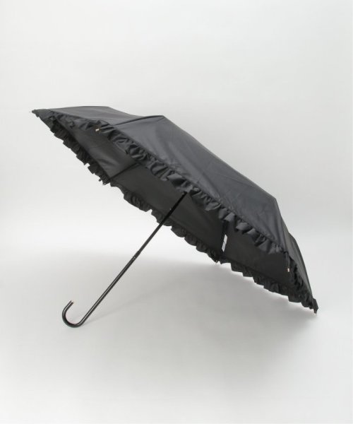 LBC(エルビーシー)/Wpc. 遮光 クラシックフリル ミニ傘 折りたたみ傘 日傘/ブラック