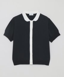 MACKINTOSH PHILOSOPHY(マッキントッシュ フィロソフィー)/【WEB&一部店舗限定】バイカラーニットポロカーディガン/ブラック