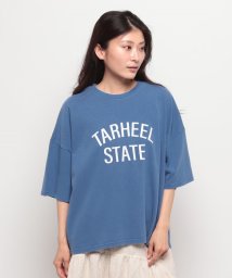 MICA&DEAL(マイカアンドディール)/pigment bio side slit t－shirt/BLUE