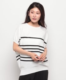 MICA&DEAL(マイカアンドディール)/wide knitting p/o/WHITE×BLACK