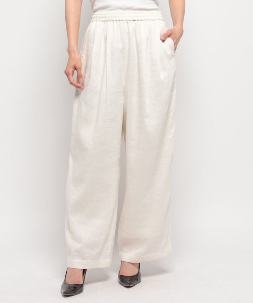 MICA&DEAL(マイカアンドディール)/sheer wide pants/OFF WHITE