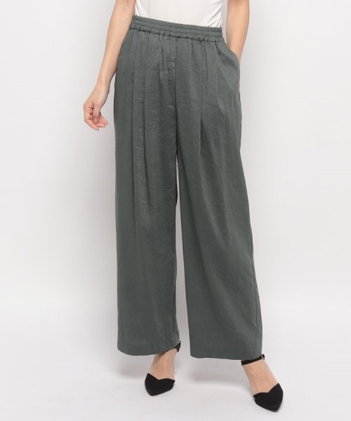 MICA&DEAL(マイカアンドディール)/sheer wide pants/杢GRAY