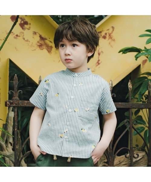 セール】 ブランシェス(BRANSHES) |【おそろい】レモン＆フラワー総柄  