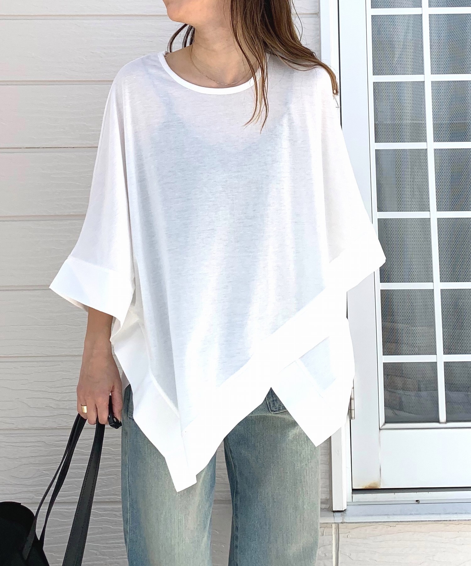 アシメチャイナデザインTシャツ