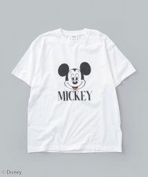 coen(coen)/ROCK STANLE（ロックスタンレー）別注 MICKEY / フェイスプリントTシャツ（WEB限定カラー）/WHITE