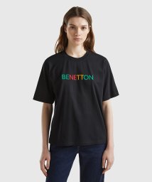 BENETTON (women)/クルーネックフロントロゴプリント半袖Tシャツ・カットソー/506067092