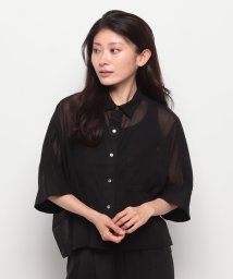 MICA&DEAL(マイカアンドディール)/collared tent shirt/BLACK