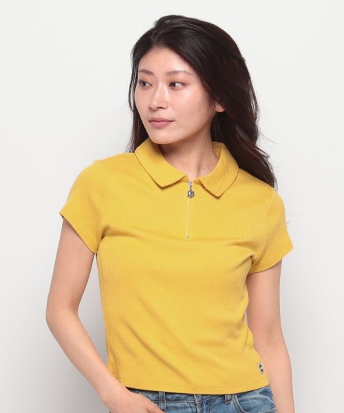 LEVI’S OUTLET(リーバイスアウトレット)/ハーフジップリブ TEE SPICY MUSTARD/イエロー