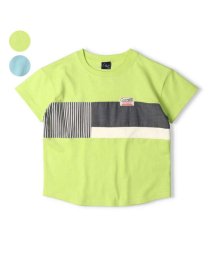 Crescent(クレセント)/【子供服】 crescent (クレセント) 異素材切替ビックシルエット半袖Tシャツ 80cm～130cm N32810/グリーン