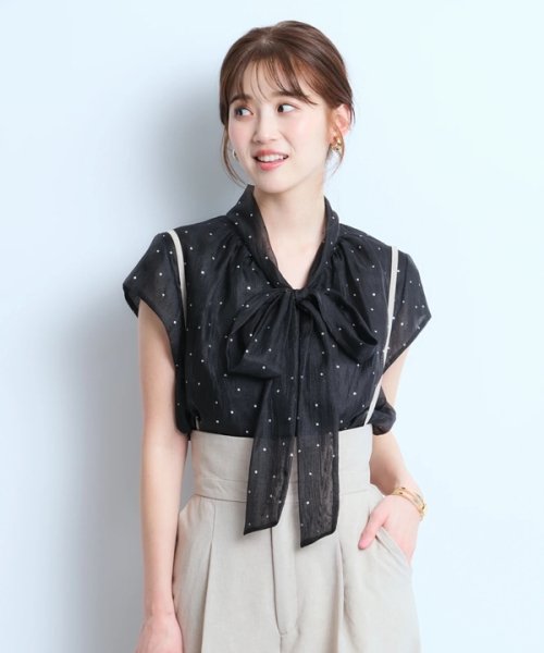 プチラメドット半袖ブラウス トップス シャツ・ブラウス Q1395384379(10725円)