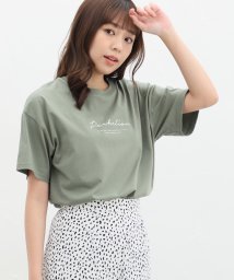 Honeys(ハニーズ)/ロゴプリントＴシャツ/オリーブ