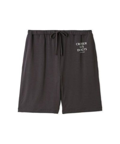 【HOMME】レーヨンロゴハーフパンツ