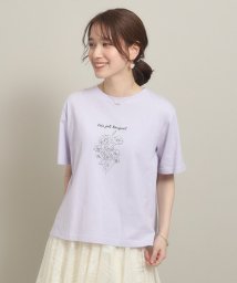 ITS’ DEMO(イッツデモ)/【シルエットゆったり】ブーケプリントTシャツ/ラベンダー（080）