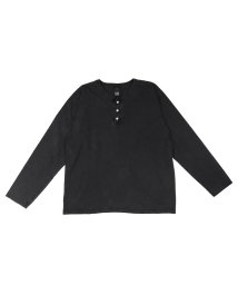 Good On(Good On)/ Good On グッドオン Tシャツ 長袖 ロンT ヘンリー ネック カットソー メンズ L/S HENLEY TEE ブラック オフ ホワイト グレー ネイ/ブラック