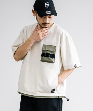 Rocky Monroe/Tシャツ 半袖 メンズ レディース カットソー オーバーサイズ ビッグシルエット ポケット 胸ポケ クルーネック カジュアル アウトドア シンプル リラックス /506084818