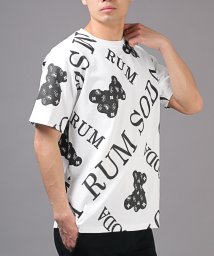 LUXSTYLE/RUMSODA(ラムソーダ)パネルベアプリントルーズ半袖Tシャツ/Tシャツ 半袖 トップス メンズ レディース 春 夏 クルーネック 総柄 ビッグシルエット/506085317