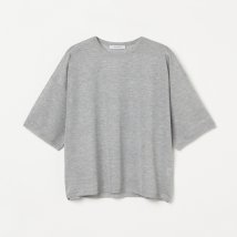 HELIOPOLE(エリオポール)/HALF SLEEVE CREW NECK KNIT/シルバー