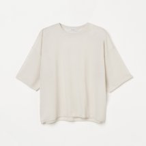 HELIOPOLE(エリオポール)/HALF SLEEVE CREW NECK KNIT/アイボリー