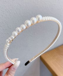 shoppinggo/カチューシャ パール 大人 ヘアバンド ヘッドアクセサリー シック 細め 結婚式 二次会 ウェディング ストーン/506088697