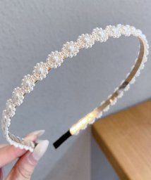 shoppinggo/カチューシャ パール 大人 ヘアバンド ヘッドアクセサリー シック 細め 結婚式 二次会 ウェディング ストーン/506088697