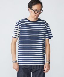 SHIPS MEN(シップス　メン)/【BATEAUX DE SHIPS別注】Le Minor: ボーダー クルーネック Tシャツ/ネイビー