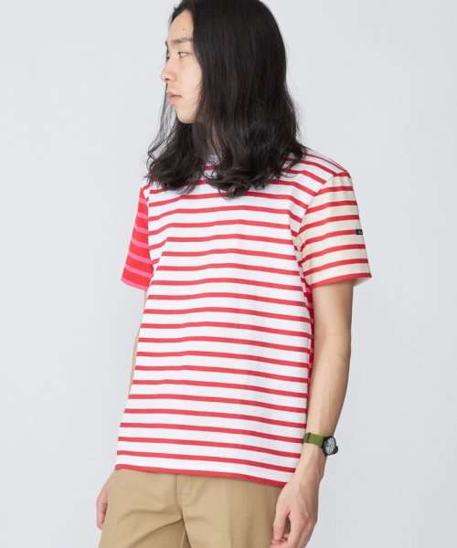 SHIPS MEN(シップス　メン)/【BATEAUX DE SHIPS別注】Le Minor: ボーダー クルーネック Tシャツ/レッド