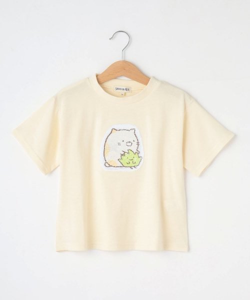 SHOO・LA・RUE(Kids) (シューラルーキッズ)/【すみっコぐらし】スパンコールTシャツ/アイボリー（004）