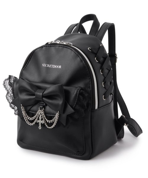 十字架×チェーンリボンフリルミニリュック 人気・おすすめ｜使いやすい・旅行におすすめ 品質保証 全国発送 日本国内発送・最短翌日お届け