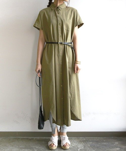 選べる2type！スキッパー＆ベーシックシャツワンピース ワンピース シャツワンピース レディース 春夏 シャツワンピ ロング ロング丈 ロングワンピ スキッパ 人気・おすすめ｜売れ筋商品・話題商品におすすめ コスパ重視 安心配送 スピーディーにお届け