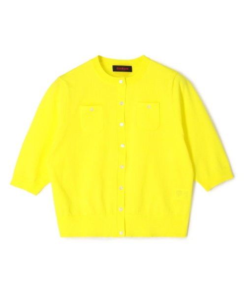 CABaN ファインポリエステル ハーフスリーブポケットカーディガン 
