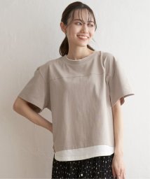 ikka/コットンUSA裾レイヤードTシャツ/505849625