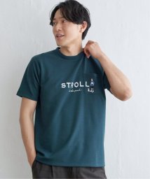 ikka(イッカ)/ポンチ刺繍ポケットTシャツ/グリーン