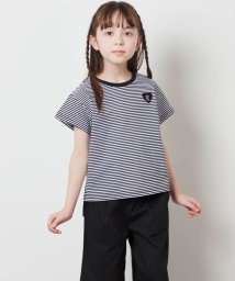 a.v.v(KID'S)(アー・ヴェ・ヴェキッズ)/[160]ハートワッペン半袖Tシャツ/ボーダー