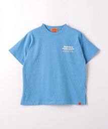green label relaxing （Kids）(グリーンレーベルリラクシング（キッズ）)/【別注】＜UNIVERSAL OVERALL＞TJ EX ロゴプリント Tシャツ 100cm－130cm/COBALT