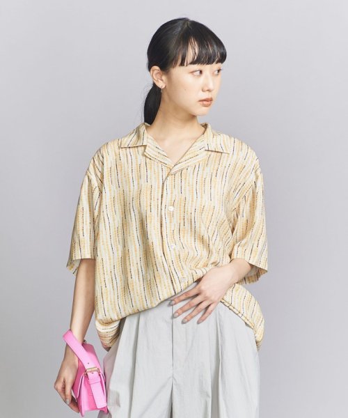 BEAUTY&YOUTH UNITED ARROWS(ビューティーアンドユース　ユナイテッドアローズ)/【別注】＜PEXWEAR＞プリント ショートスリーブ シャツ/YELLOW