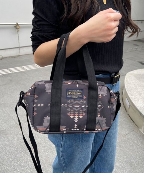 fredy emue(フレディエミュ)/【PENDLETON/ペンドルトン】MINI DRUM BAG/グレー系その他