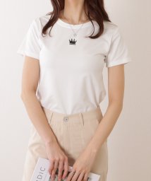 Lace Ladies/クラウン ワンポイント付 クルーネック 半袖 Tシャツ/506085112