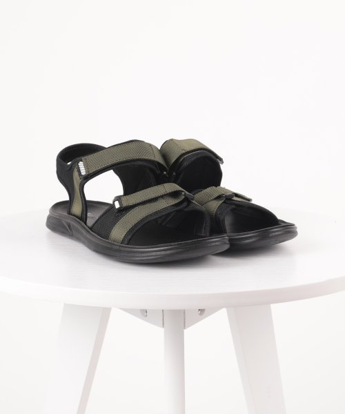 aimoha(aimoha（アイモハ）)/aimoha men BASIC SPORTS SANDAL べシック スポーツ サンダル/カーキ