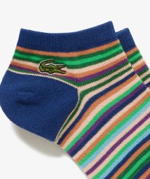 LACOSTE(ラコステ)/マルチカラーボーダーアンクルソックス(22cm－24cm)/ネイビー