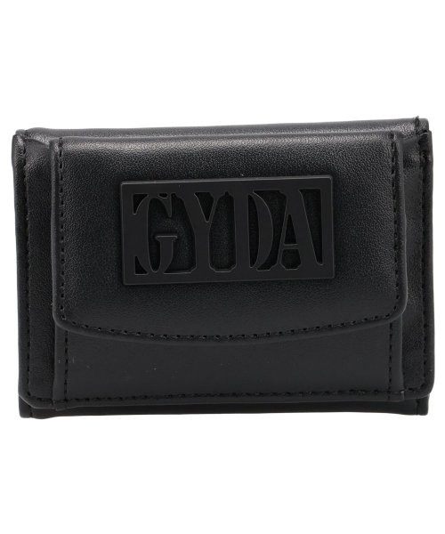 GYDA(ジェイダ)/GYDA ジェイダ 財布 三つ折り ミニ レディース マイクロ コンパクト FRAME METAL SERIES ブラック グリーン シルバー 黒 GY－W20/ブラック